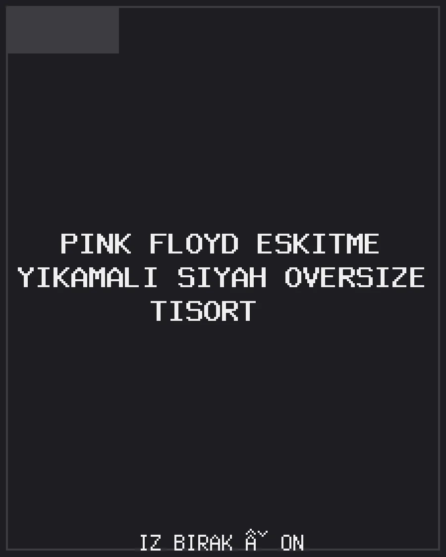 Pink Floyd Eskitme Yıkamalı Siyah Oversize Tişört Ön