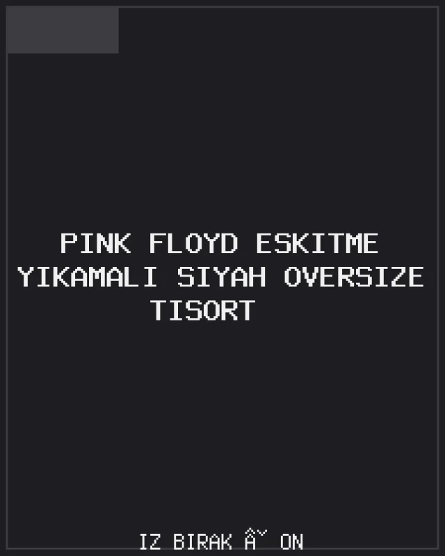 Pink Floyd Eskitme Yıkamalı Siyah Oversize Tişört
