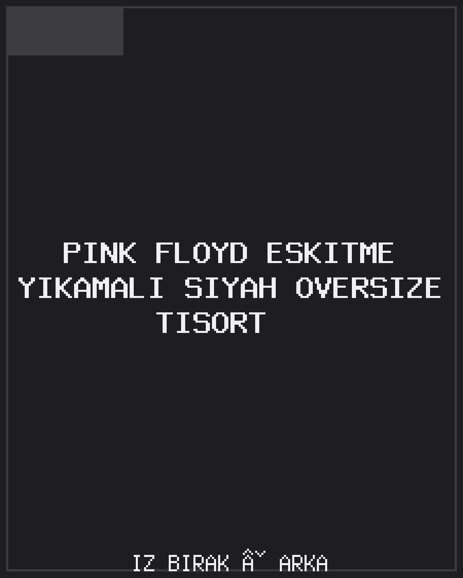 Pink Floyd Eskitme Yıkamalı Siyah Oversize Tişört Arka
