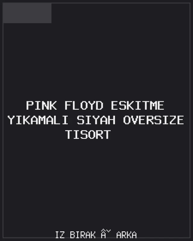 Pink Floyd Eskitme Yıkamalı Siyah Oversize Tişört