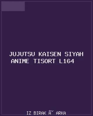 Jujutsu Kaisen Siyah Anime Tişört L164 Arka