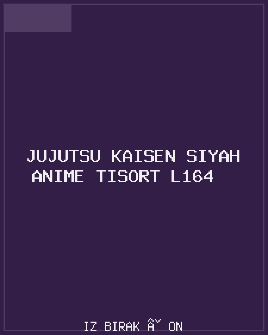 Jujutsu Kaisen Siyah Anime Tişört L164 Ön