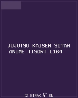 Jujutsu Kaisen Siyah Anime Tişört L164 Ön