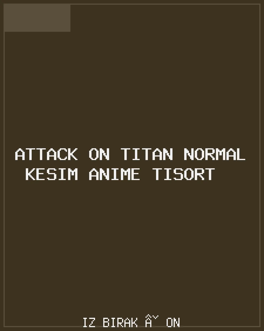 Attack On Titan Normal Kesim Anime Tişört Ön