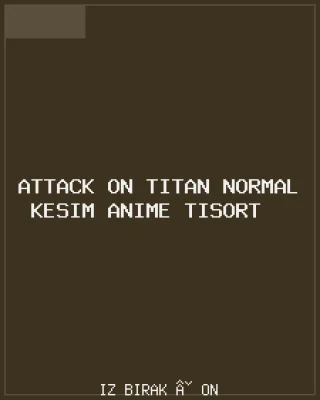 Attack On Titan Normal Kesim Anime Tişört Ön