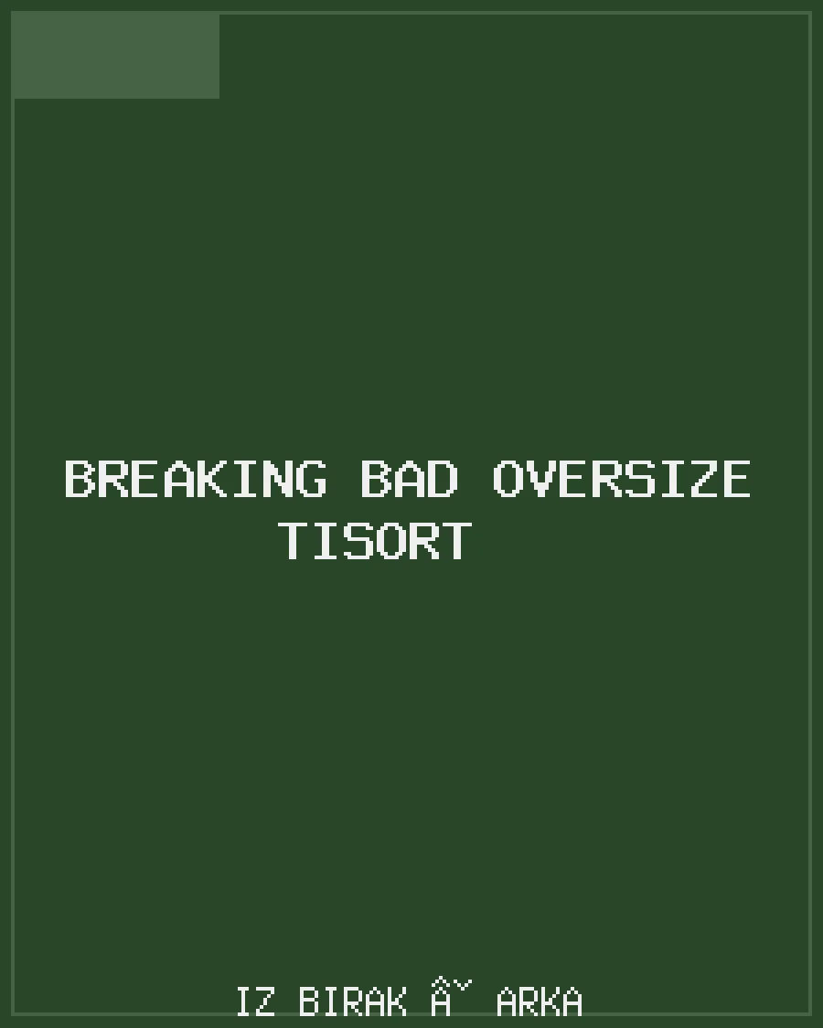 Breaking Bad Oversize Tişört Arka