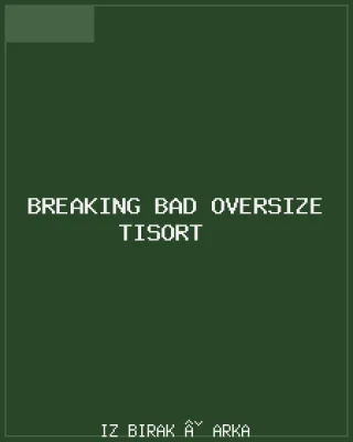 Breaking Bad Oversize Tişört Arka