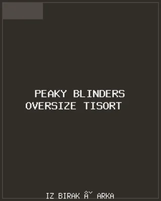 Peaky Blinders Oversize Tişört Arka