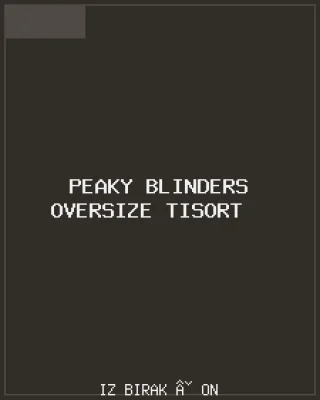 Peaky Blinders Oversize Tişört Ön