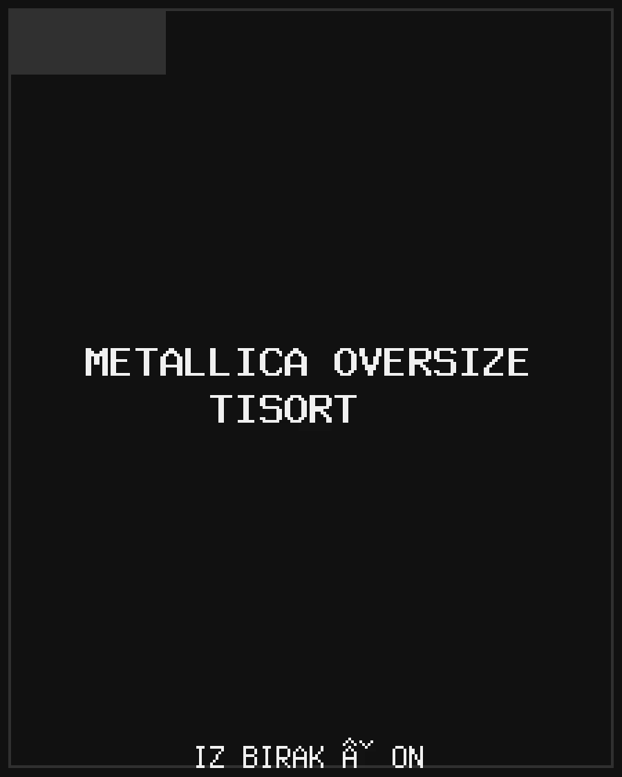 Metallica Oversize Tişört Ön