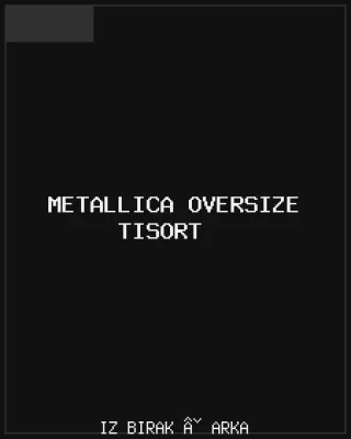 Metallica Oversize Tişört Arka