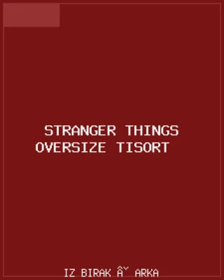 Stranger Things Oversize Tişört Arka