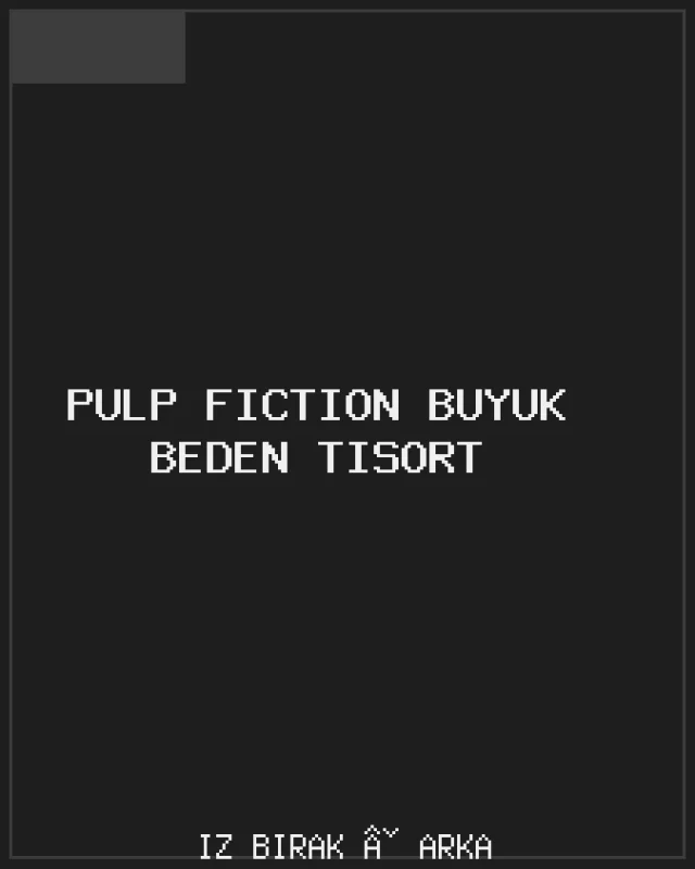 Pulp Fiction Büyük Beden Tişört