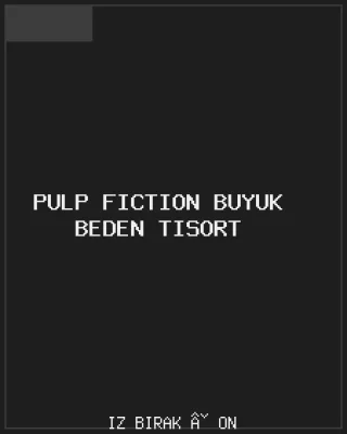 Pulp Fiction Büyük Beden Tişört Ön