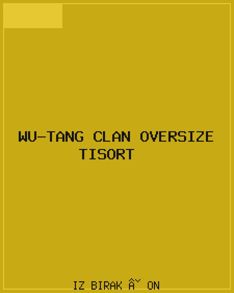 Wu-Tang Clan Oversize Tişört Ön