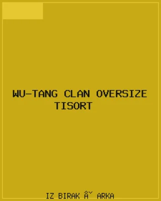 Wu-Tang Clan Oversize Tişört Arka