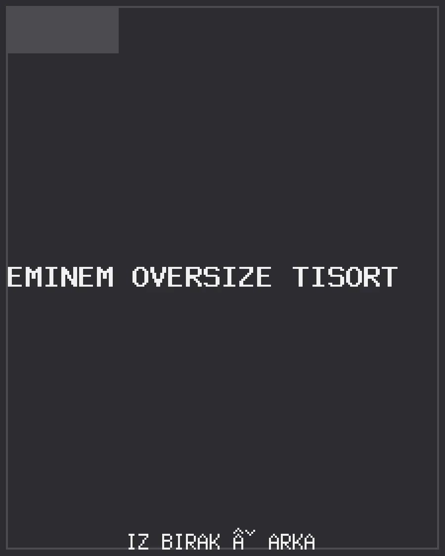 Eminem Oversize Tişört Arka