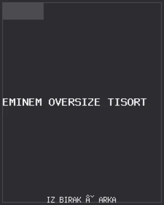 Eminem Oversize Tişört Arka