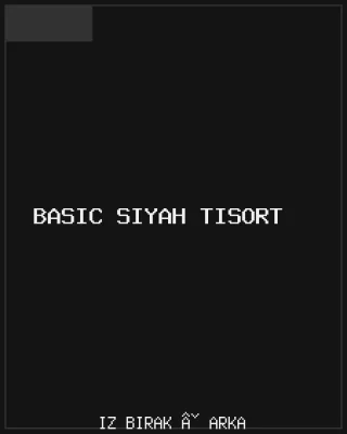 Basic Siyah Tişört Arka