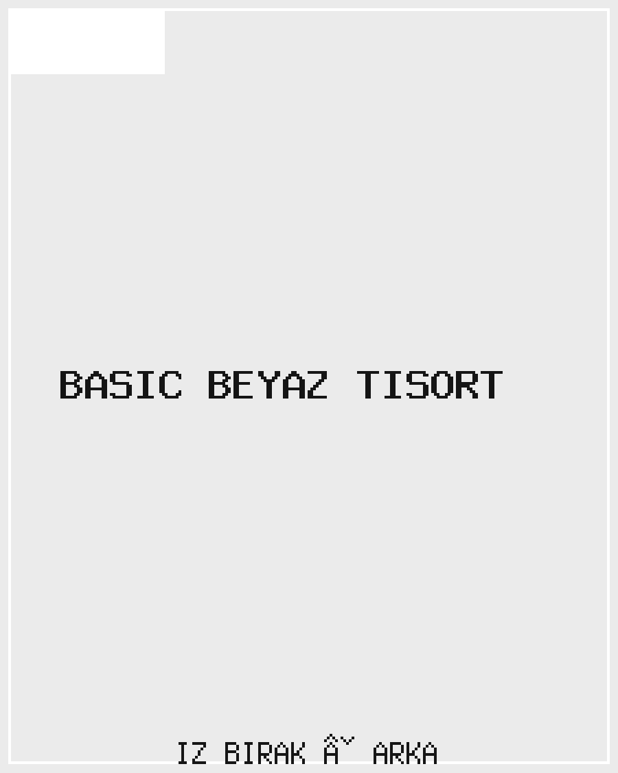 Basic Beyaz Tişört Arka
