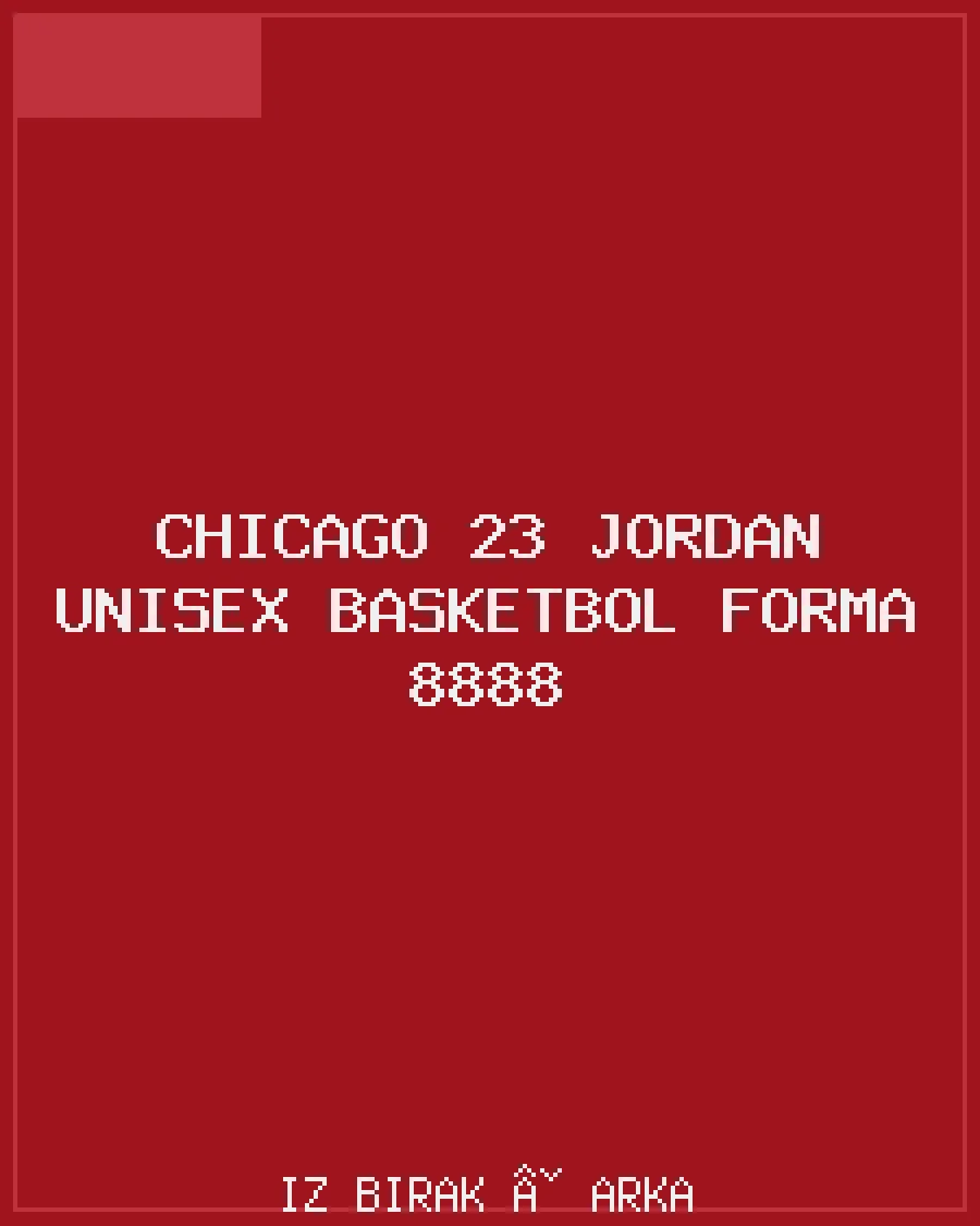 Chicago 23 Jordan Unisex Basketbol Forma 8888 Arka