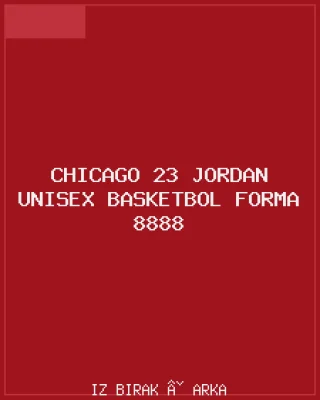 Chicago 23 Jordan Unisex Basketbol Forma 8888 Arka