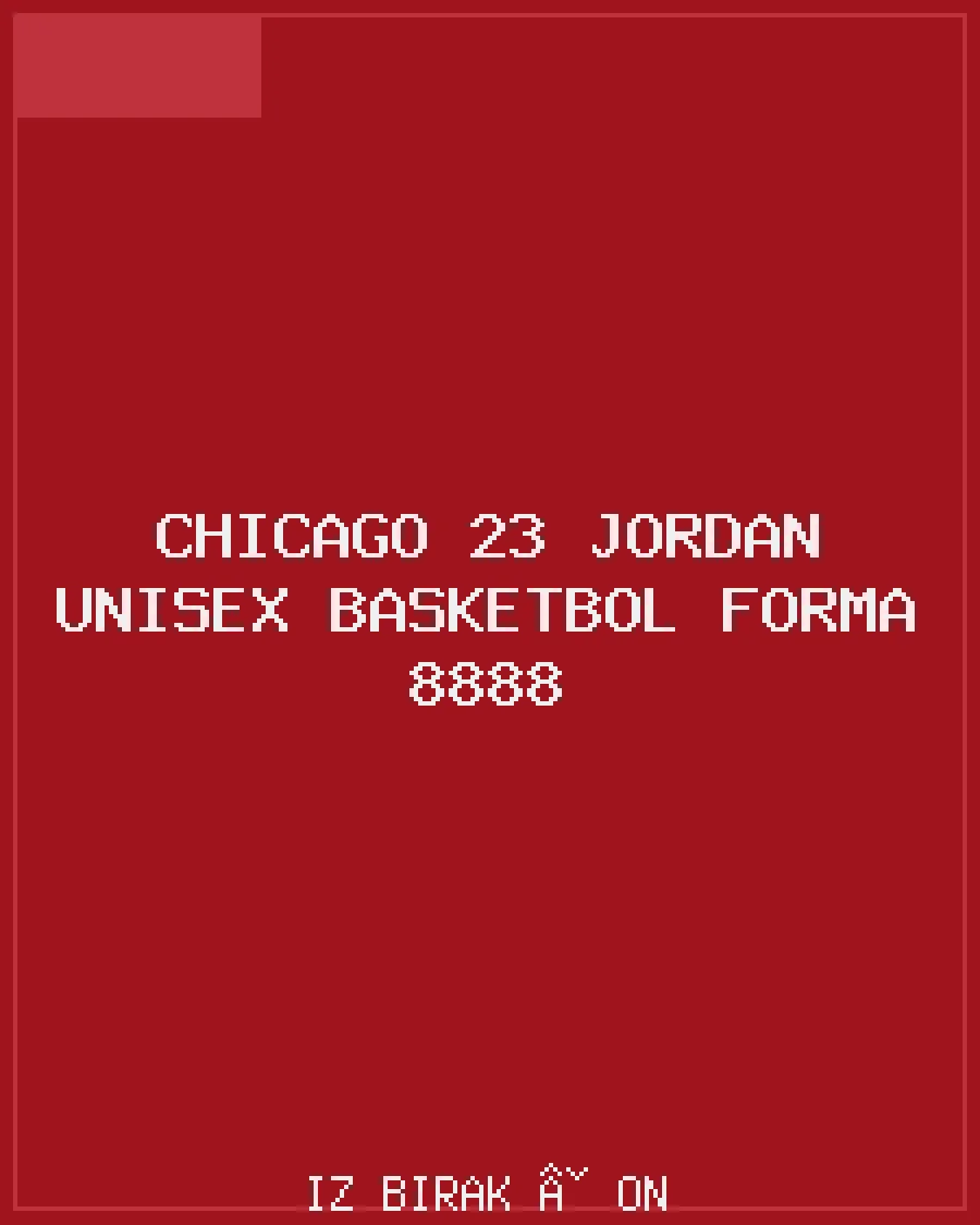 Chicago 23 Jordan Unisex Basketbol Forma 8888 Ön