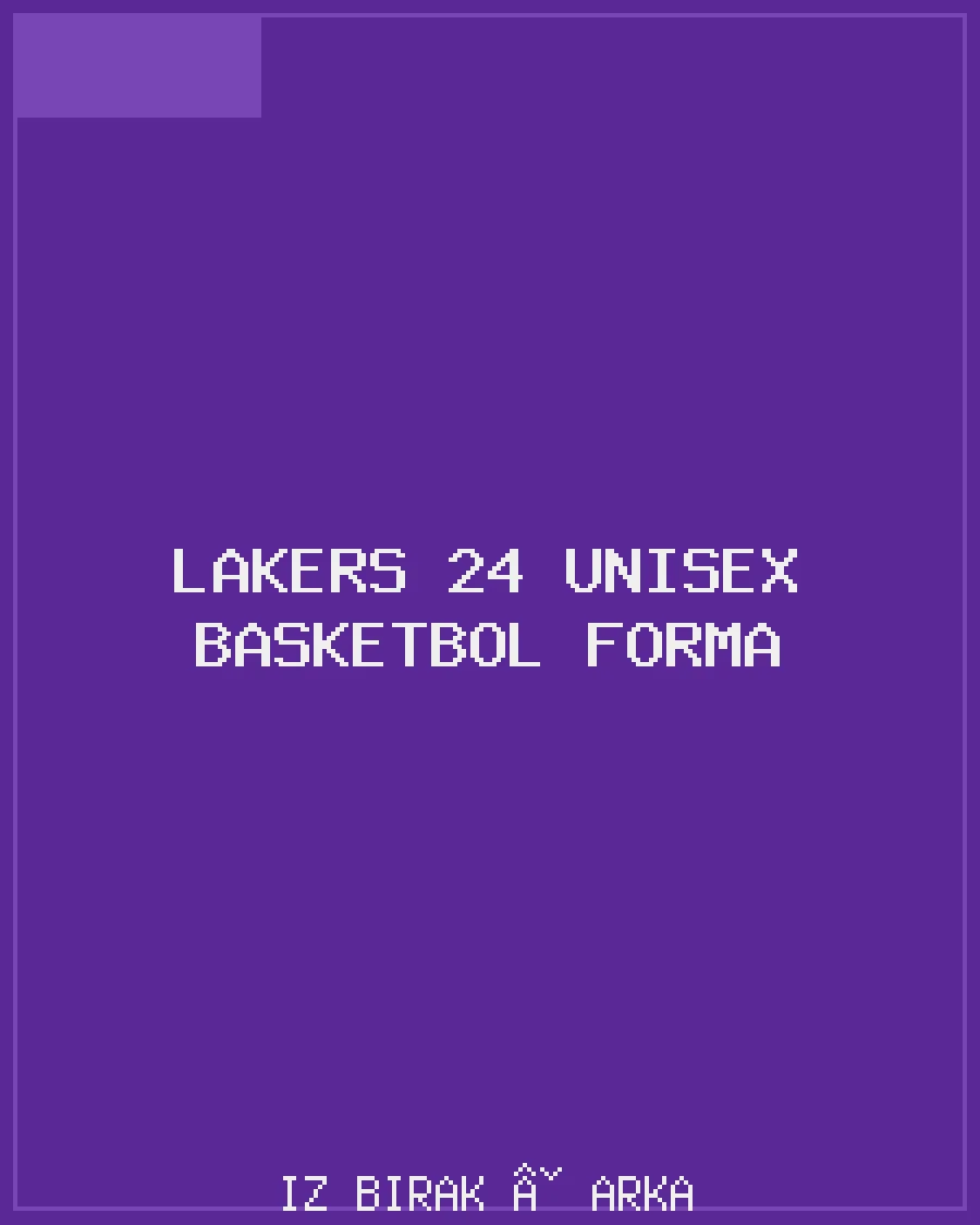 Lakers 24 Unisex Basketbol Forma Arka