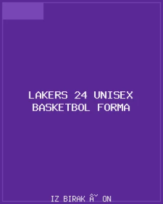 Lakers 24 Unisex Basketbol Forma Ön