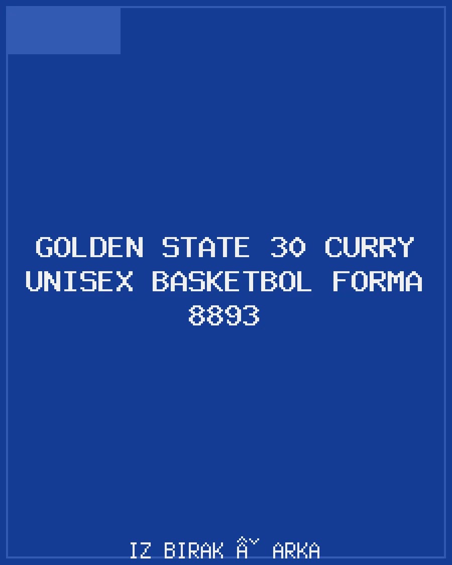 Golden State 30 Curry Unisex Basketbol Forma 8893 Arka