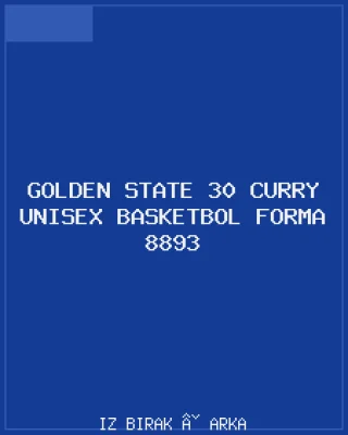 Golden State 30 Curry Unisex Basketbol Forma 8893 Arka