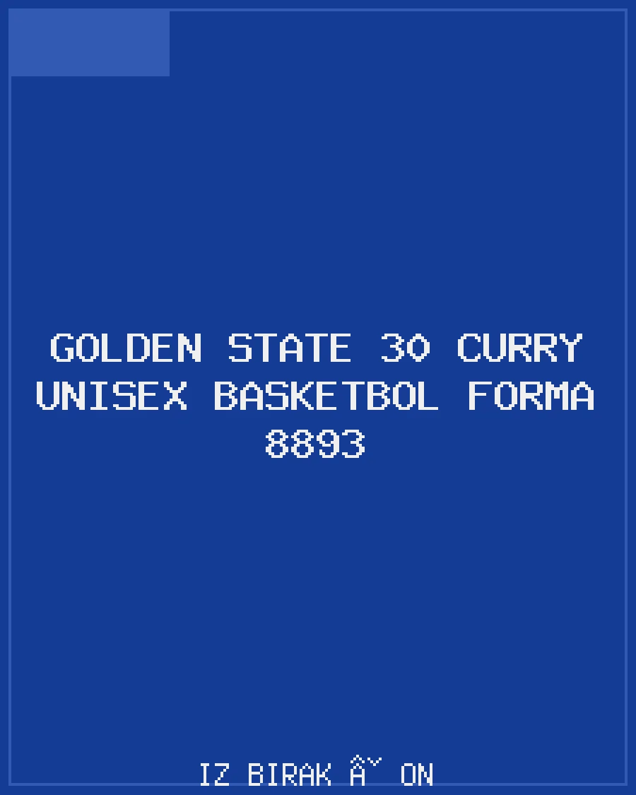 Golden State 30 Curry Unisex Basketbol Forma 8893 Ön