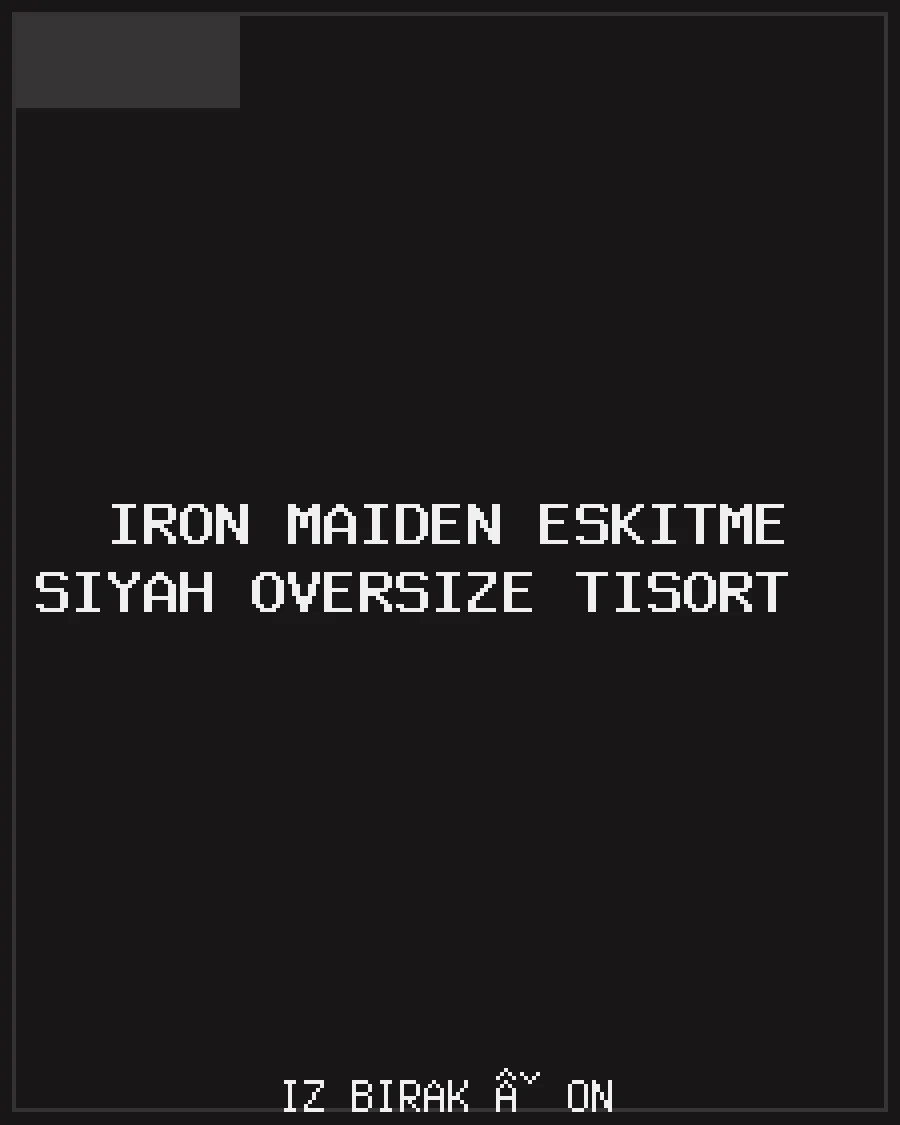 Iron Maiden Eskitme Siyah Oversize Tişört Ön