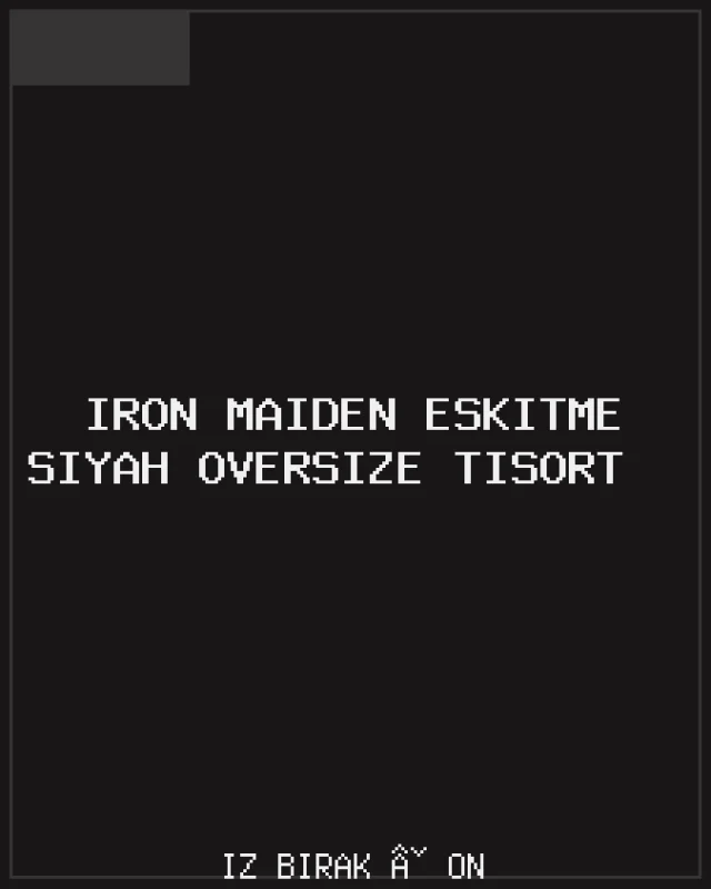 Iron Maiden Eskitme Siyah Oversize Tişört