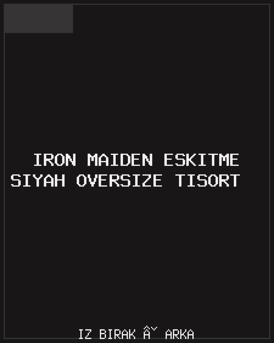Iron Maiden Eskitme Siyah Oversize Tişört Arka