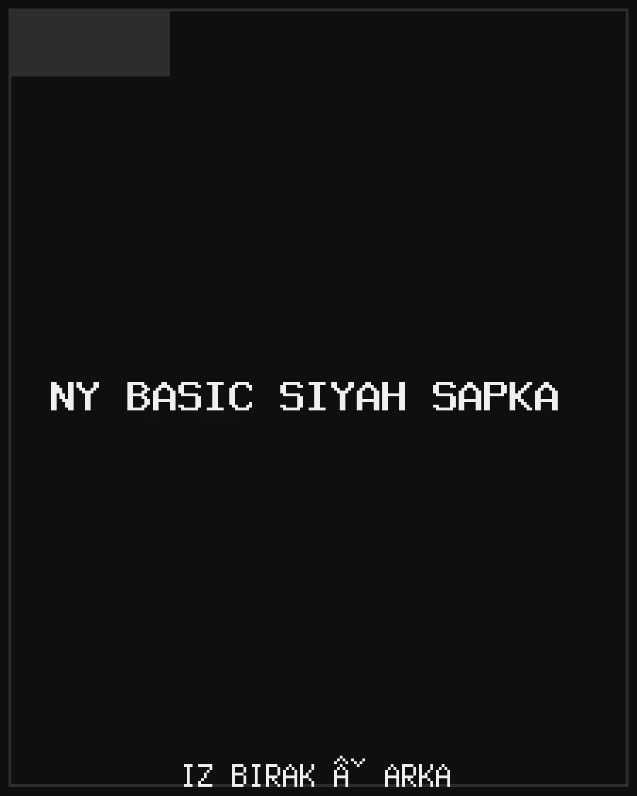 NY Basic Siyah Şapka Arka