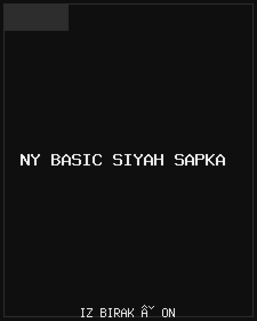 NY Basic Siyah Şapka Ön