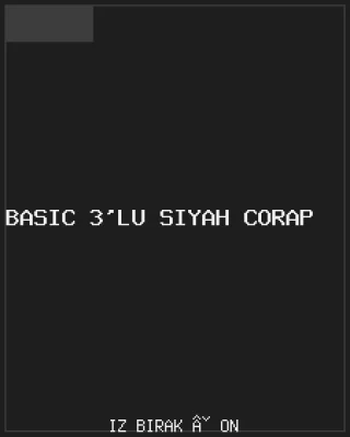 Basic 3'lü Siyah Çorap Ön