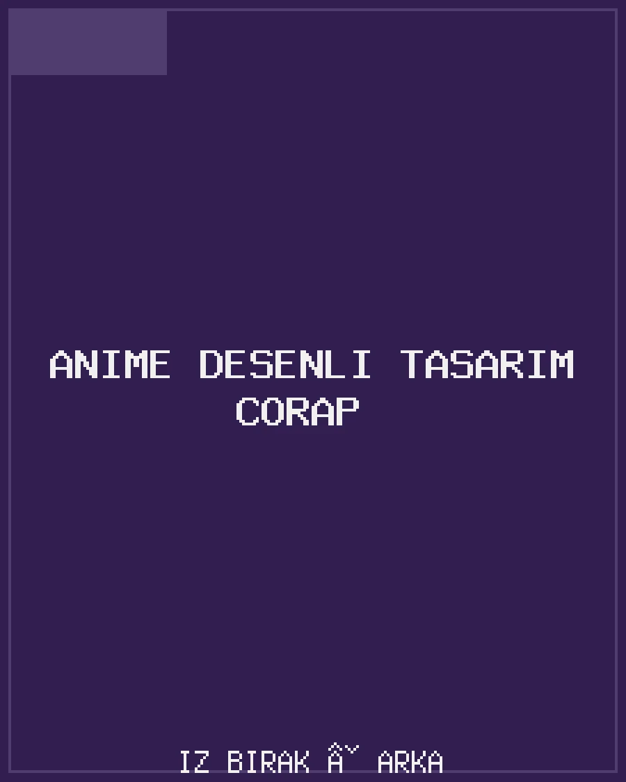 Anime Desenli Tasarım Çorap Arka