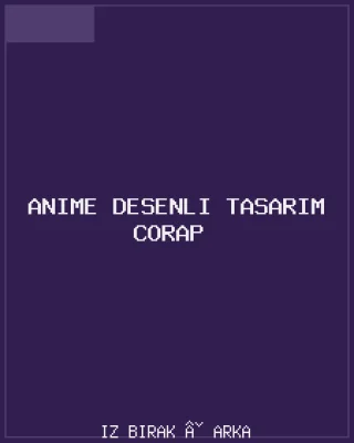 Anime Desenli Tasarım Çorap Arka