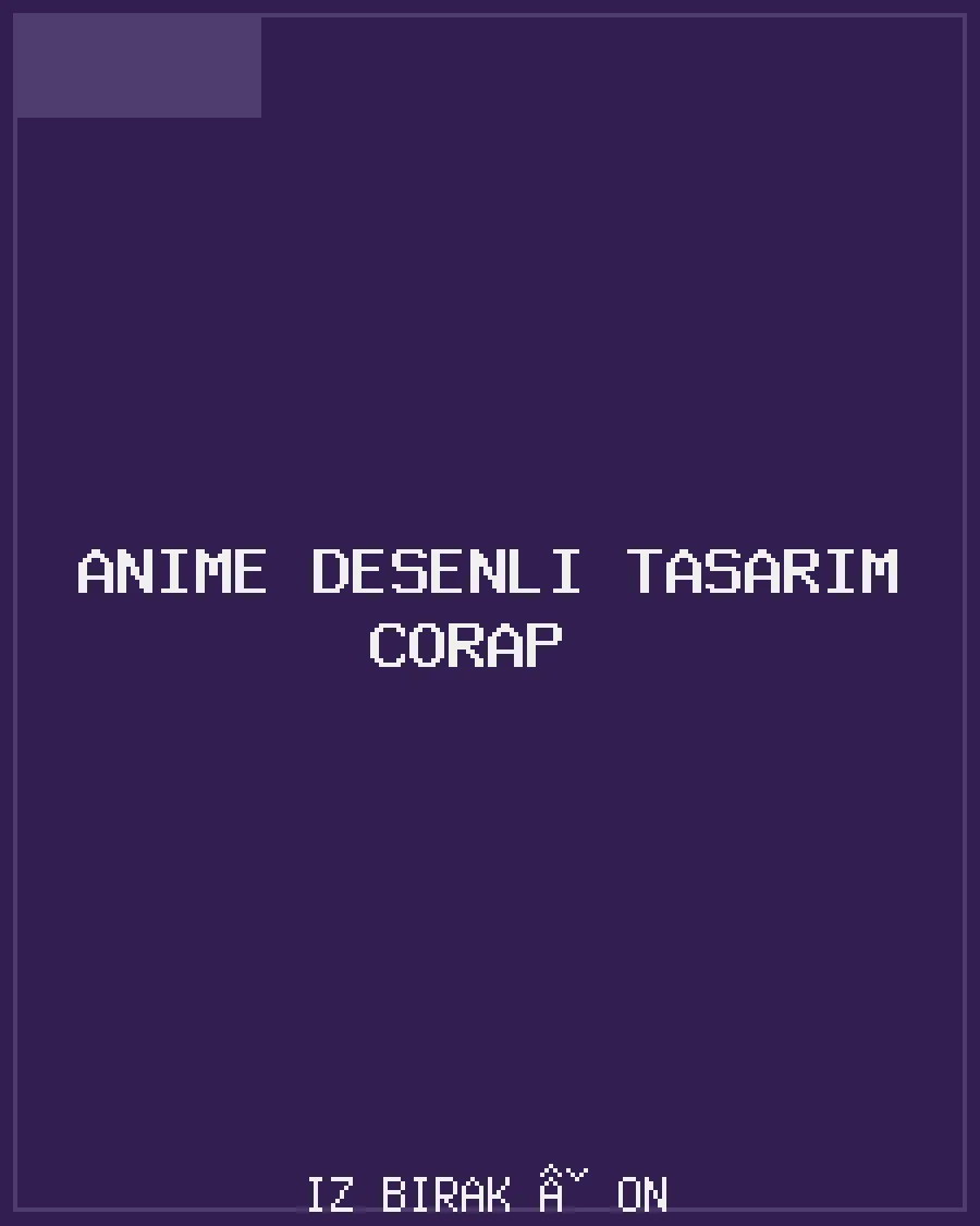 Anime Desenli Tasarım Çorap Ön