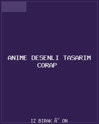 Anime Desenli Tasarım Çorap Ön