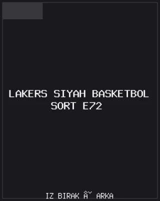 Lakers Siyah Basketbol Şort E72 Arka