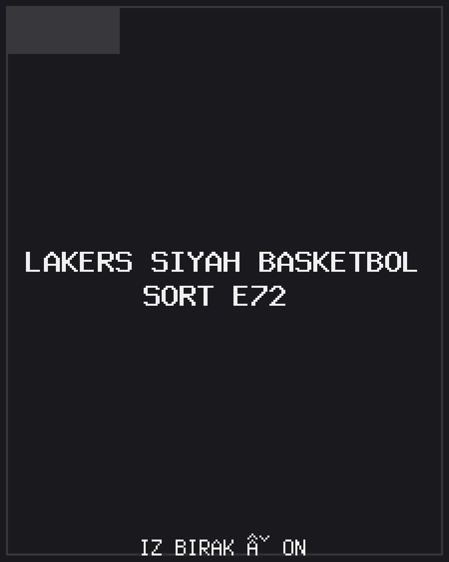 Lakers Siyah Basketbol Şort E72 Ön