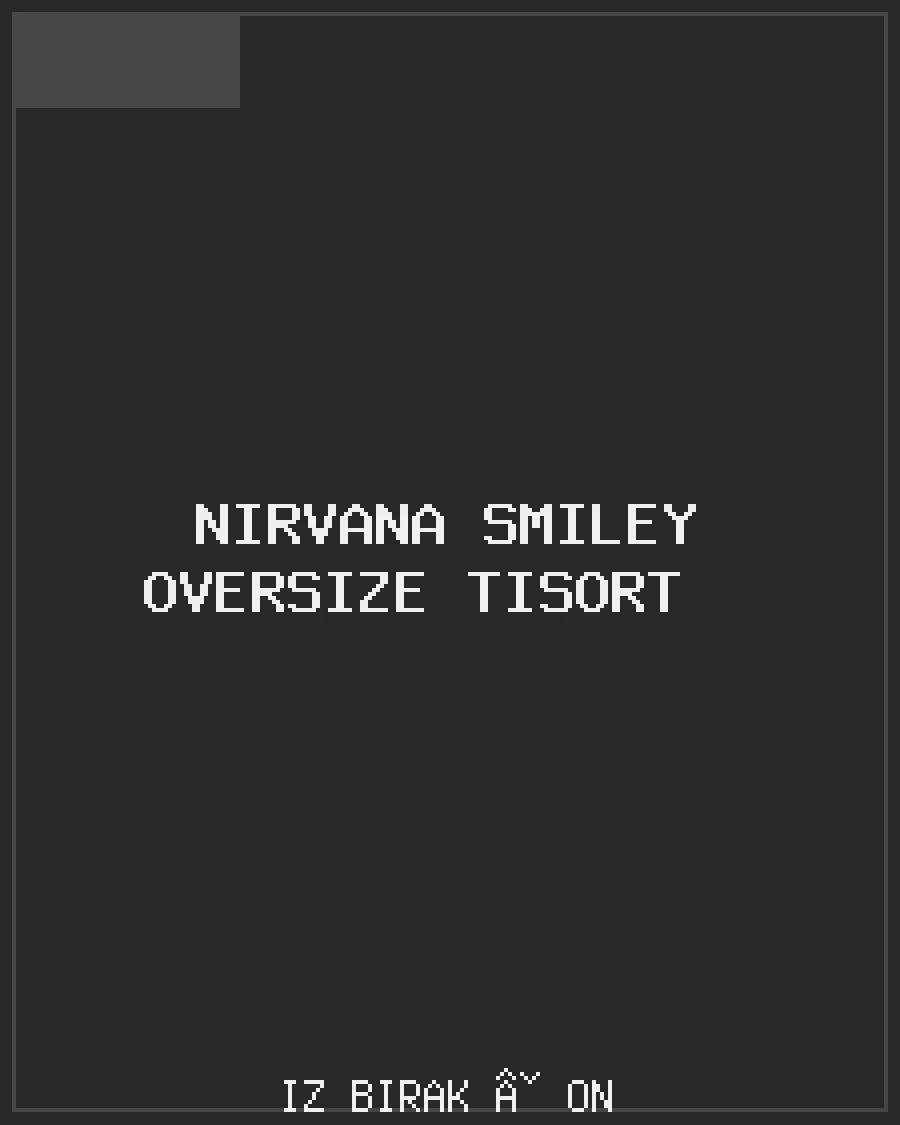 Nirvana Smiley Oversize Tişört Ön