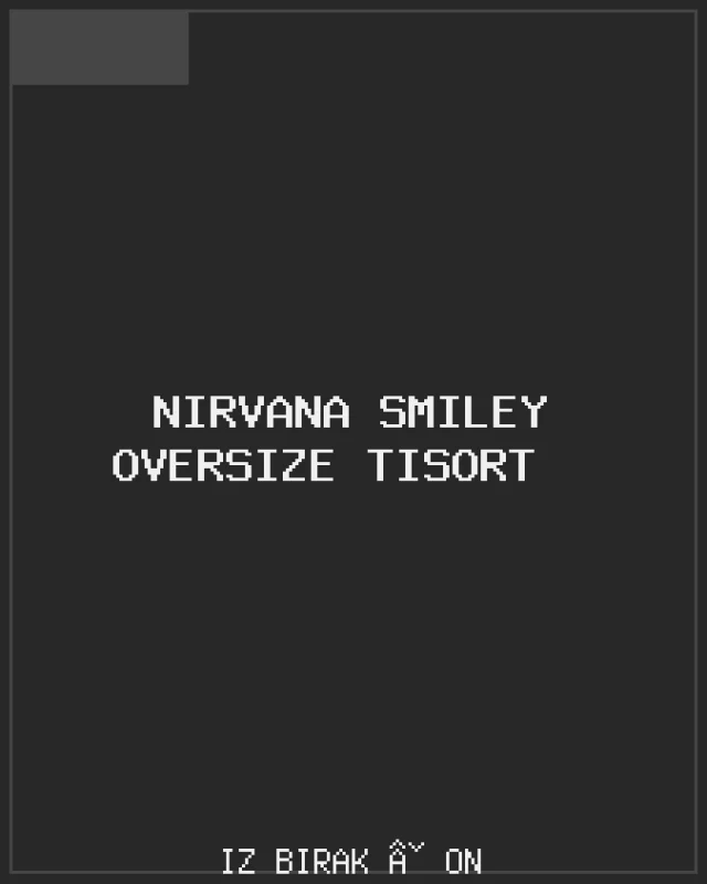 Nirvana Smiley Oversize Tişört