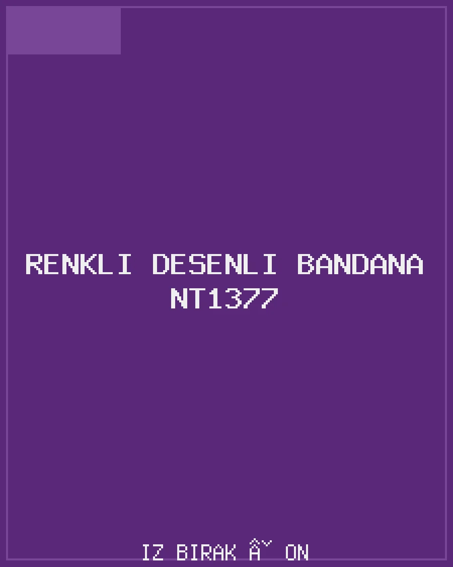 Renkli Desenli Bandana NT1377 Ön