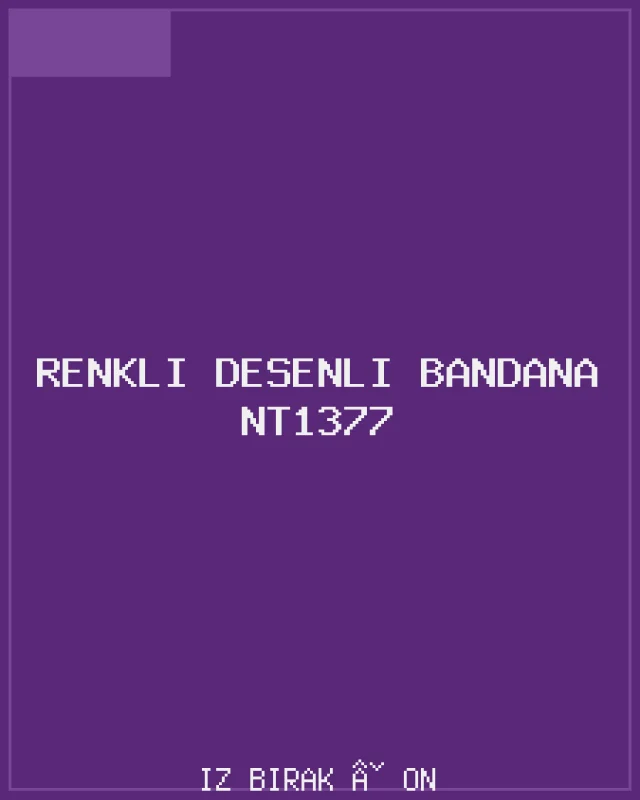 Renkli Desenli Bandana NT1377