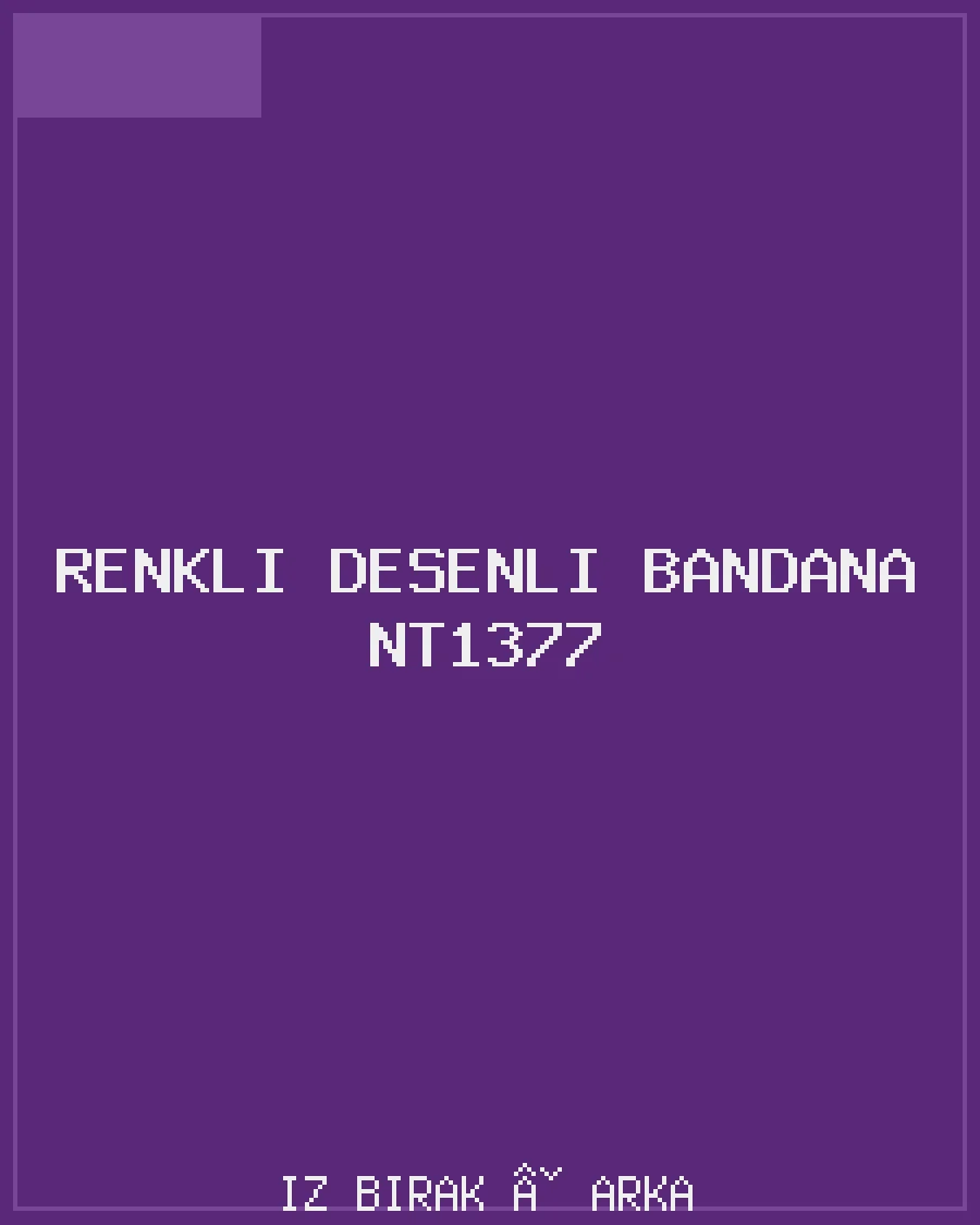 Renkli Desenli Bandana NT1377 Arka