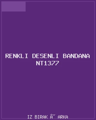 Renkli Desenli Bandana NT1377 Arka